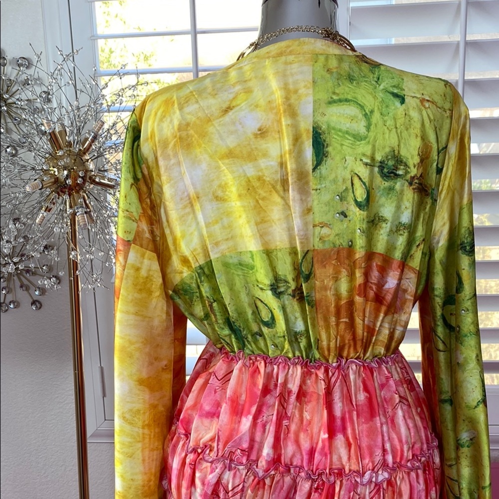 Tropical Sunset Ruffle Maxi - Picture 7 of 9